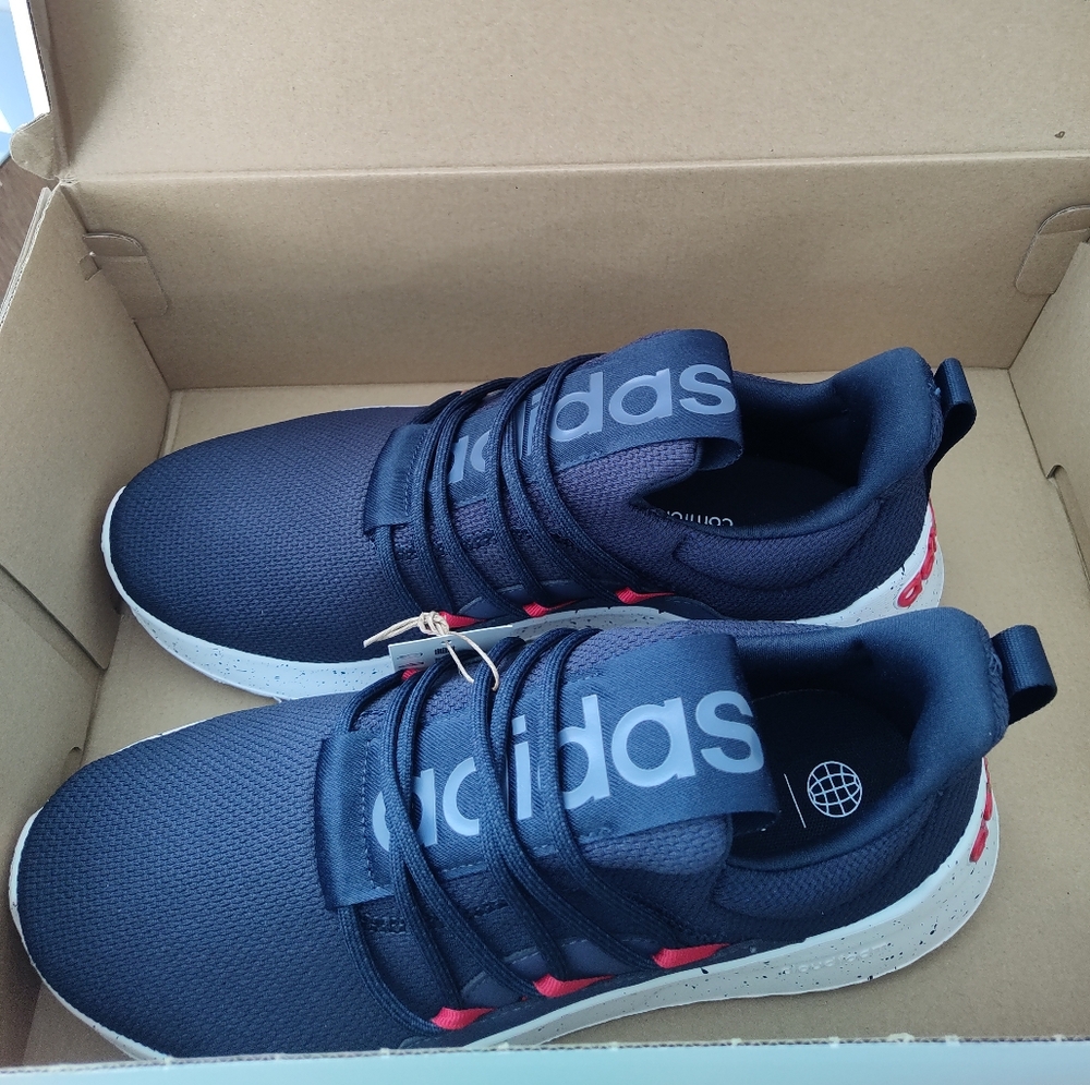 NEW Adidas Cloudfoam Lite Racer Men's Sneakers Athletic WIDE Size 9.5